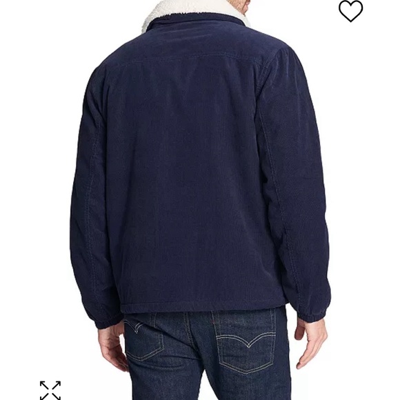 Levi's Classic Corduroy Sherpa-Lined Trucker Jacket Men Size XL Navy Blue - Picture 3 of 11